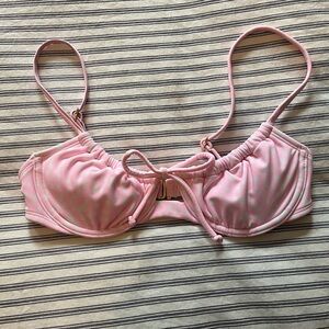 Xhilaration Pink Polka Dot Bikini Top